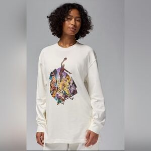 Jordan Cream  Long Sleeve with Colorful Graphic